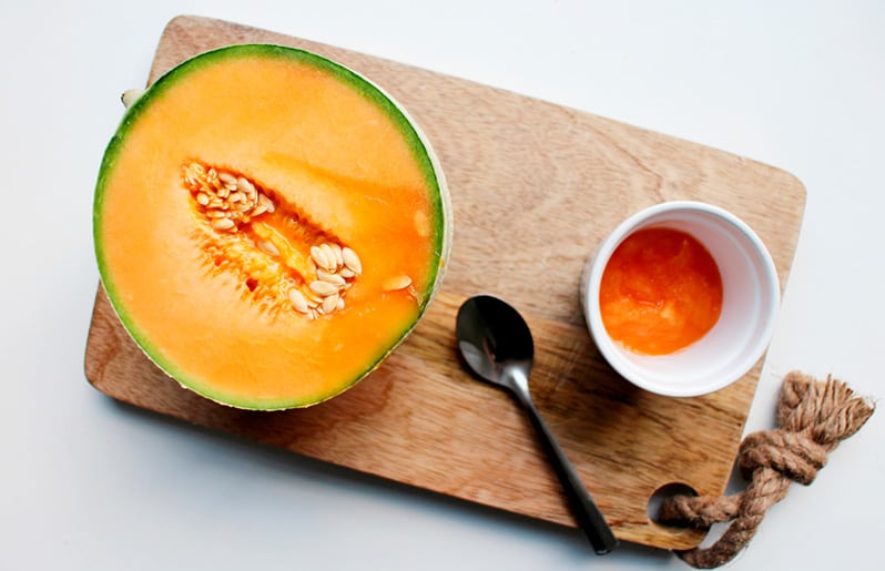 Papilla de melón y papaya