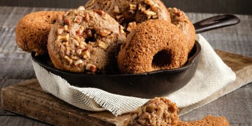 Donas de manzana al horno