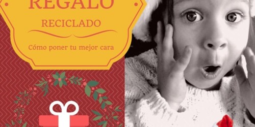 Etiqueta para dar y recibir regalos reciclados