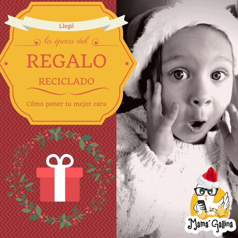 Etiqueta para dar y recibir regalos reciclados