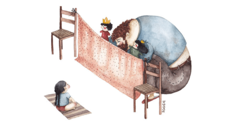 Ilustraciones de la relación padre e hija por Snezhana Soosh