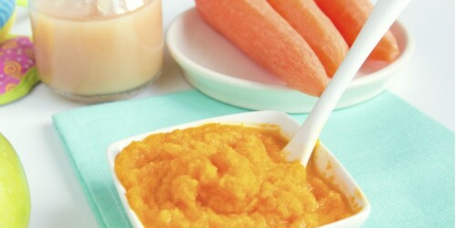 Puré de zanahoria con lentejas y queso