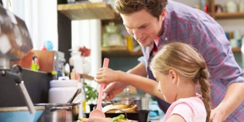 Lecciones alimenticias para un papá separado