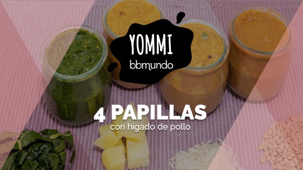 Receta: 4 papillas con hígado de pollo