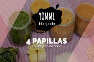 papillas con hígado de pollo