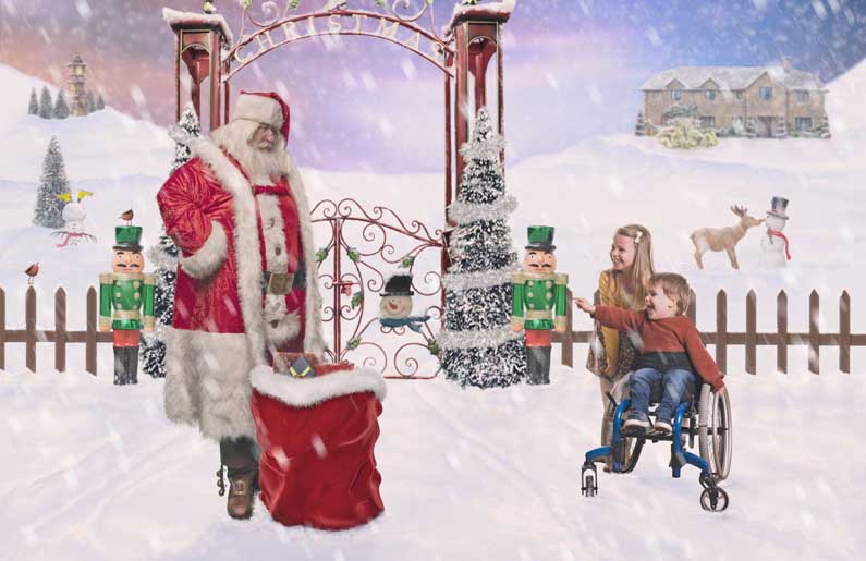 Santa Claus visita a niños enfermos en los hospitales