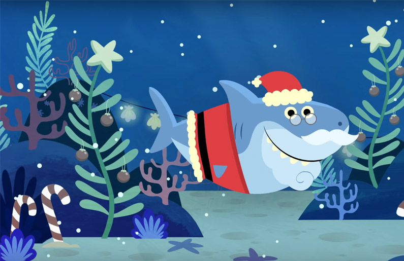 Versión navideña de Baby Shark
