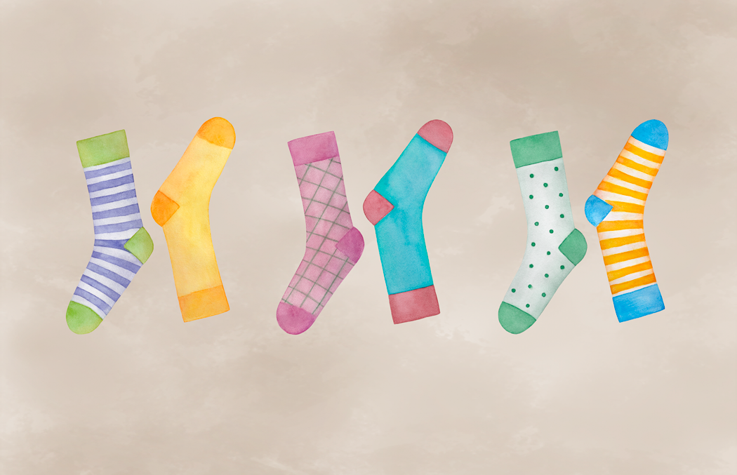 Calcetines de colores en el dia del sindrome de down