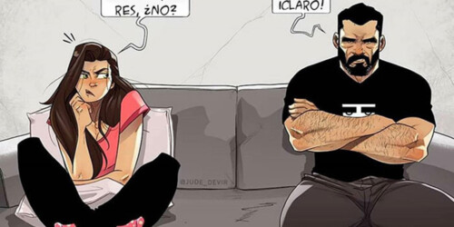 Padre que convirtió en cómic la vida con su esposa y bebé