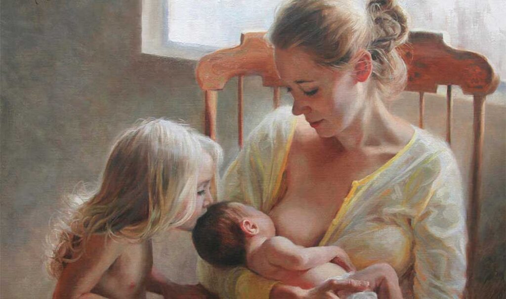 La maternidad convertida en una obra de arte de Anna Bain