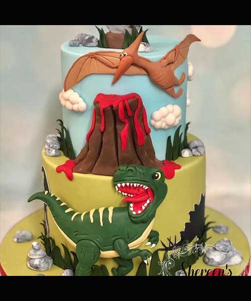 Tomate Tectónico Cerco Ideas de pasteles de dinosaurios para tu hijo