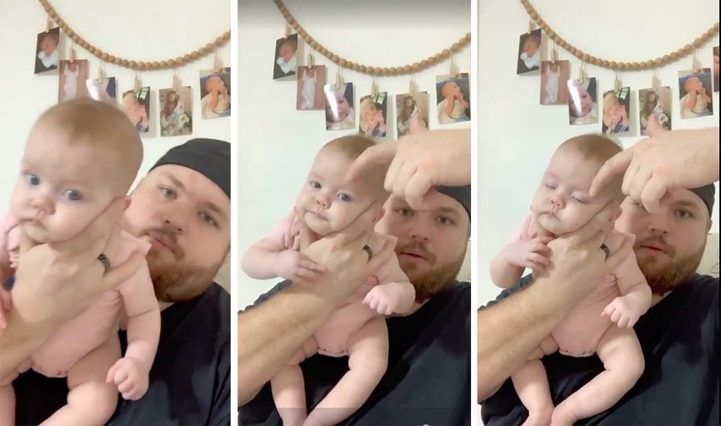 Papá se hace viral con este truco para dormir a su bebé