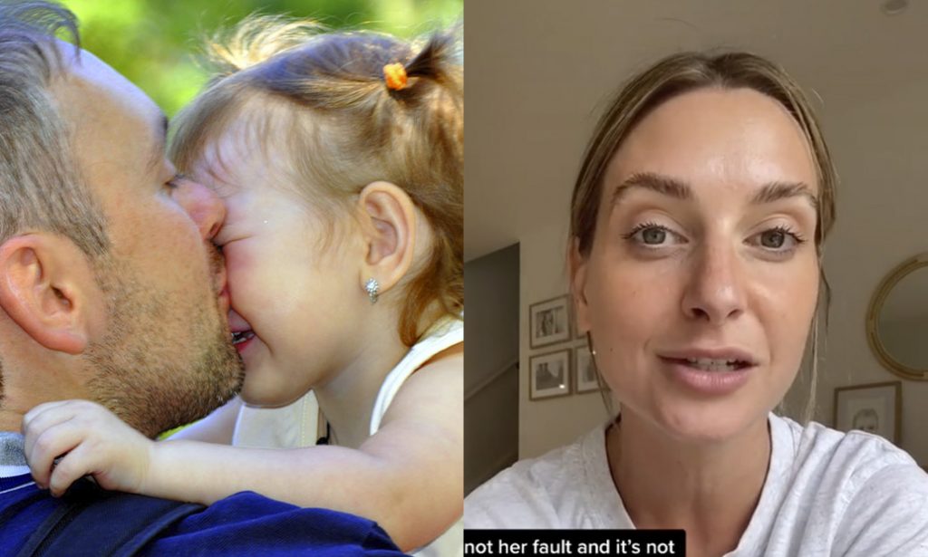 Mujer se vuelve viral por prohibir que sus suegros besen a su hija