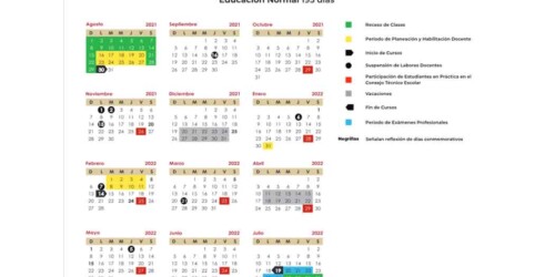 Este es el calendario escolar 2021-2022 de la SEP