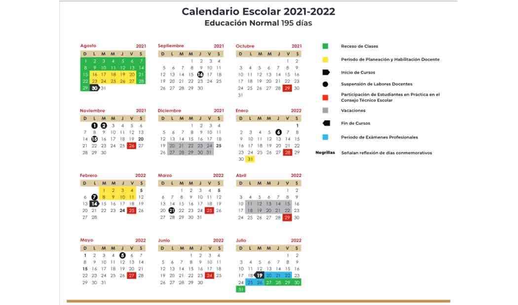 Este Es El Calendario Escolar 2021 2022 De La Sep 