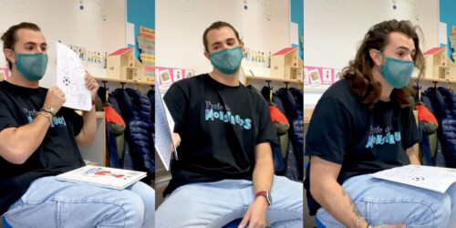 Maestro de kinder lee cuento inclusivo a sus alumnos y se hace viral