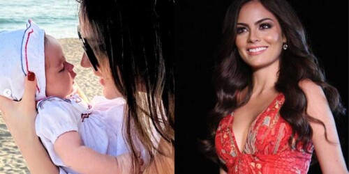 La ex Miss Universo, Ximena Navarrete es atacada por la forma de darle lactancia materna a su hija