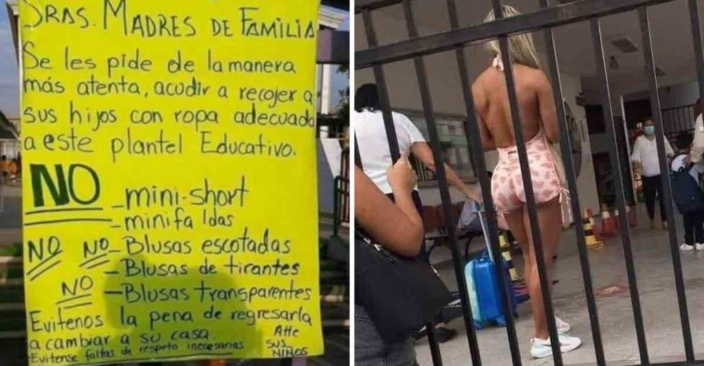 Esta escuela pide a las mamás que se vistan «apropiadamente» para recoger a sus hijos