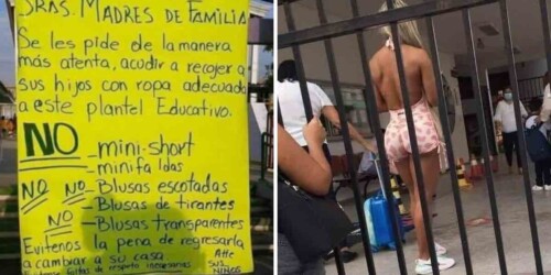 Esta escuela pide a las mamás que se vistan «apropiadamente» para recoger a sus hijos