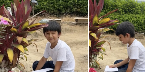Historia: Niño va a un panteón y hace las tareas «cerca» de su mamá