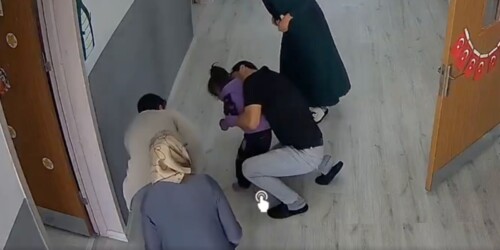Video viral: Director escolar salva a niña de 5 años con la maniobra de Heimlich